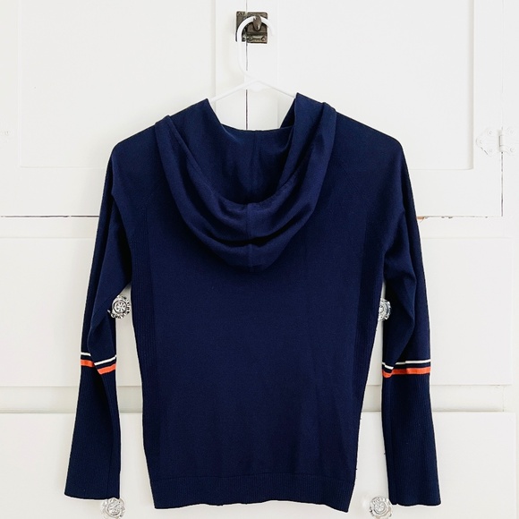 Maison de Papillon Silk Cashmere Zip Hoodie Navy Size XS - Picture 4 of 4